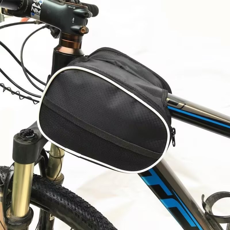 Bicycle Bag, Front Frame Bag, Mountain Bike Bag, Mobile Phone Top Tube Bag, Waterproof Hanging Bag, Cycling Zipper Bag, Saddle Bag