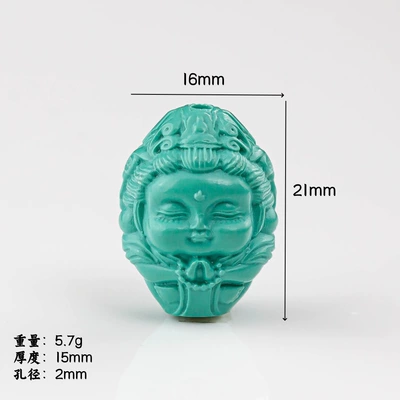 Magnesite Optimized Turquoise Spacer Beads Tara Round Beads Bodhisattva Dragon King Barrel Beads DIY Bracelet Accessories (Zərgərlik ara hissələri) - tara-1-piece