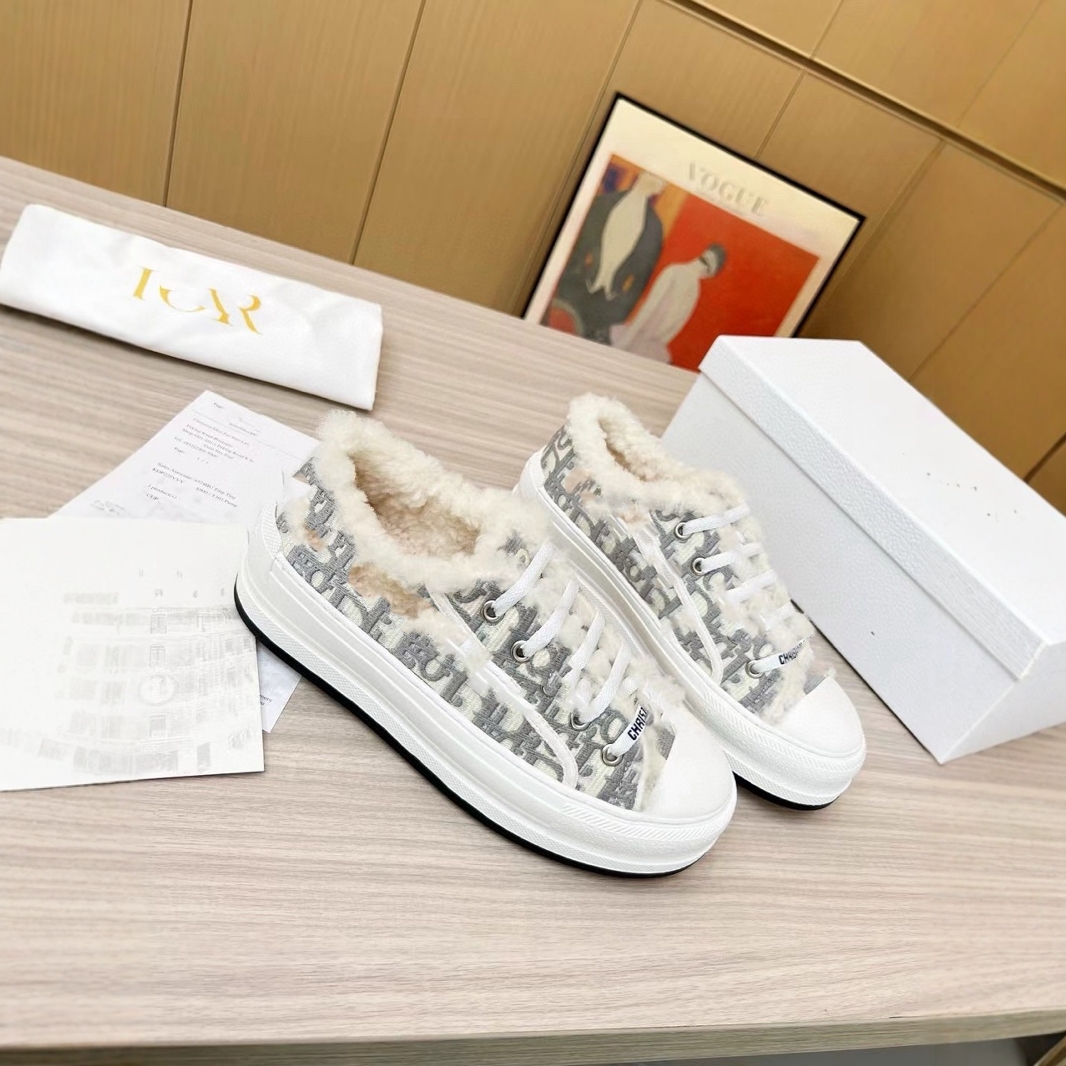 Demi-season keep warm fashionable white sneakers platform
