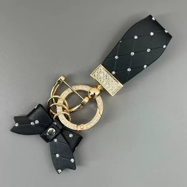 Diamond Ring Bowknot Bracelet Keychain Pendant Women's Bag Charm Keychain Car Ring Exquisite Jewelry