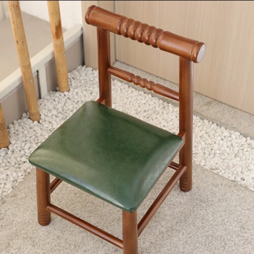 Kids Back Support Chair Household Student Learning Chair Door Entry Shoe Bench Kindergarten Preschool Baby Chair Solid Wood Small Footstool