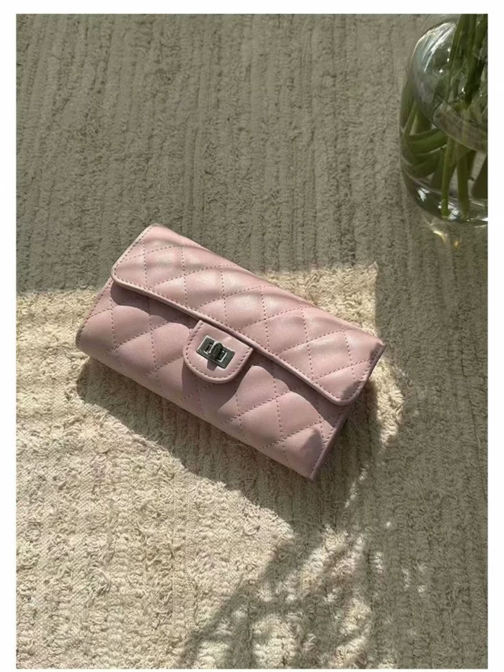 Сумка-кошелёк на плечо, стёганая «ромб» с цепочкой, 18×9×3 см, в стиле Chanel
