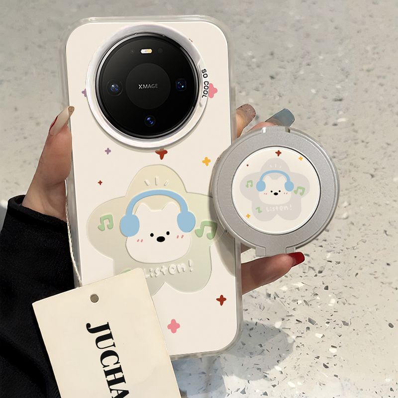 Suitable for Huawei Mate80 Mobile Phone Case with Stand Huaweimate80Pro80Pro Earphone Cartoon Style