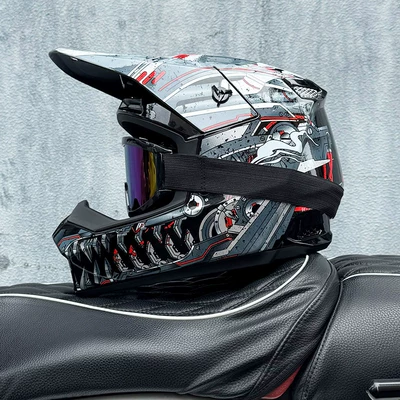 Women, Rally Full-Face Helmet, Mountain — Motosiklet kaskı (dəbilqə) - mechanical-dragon-666-color-mirror-s