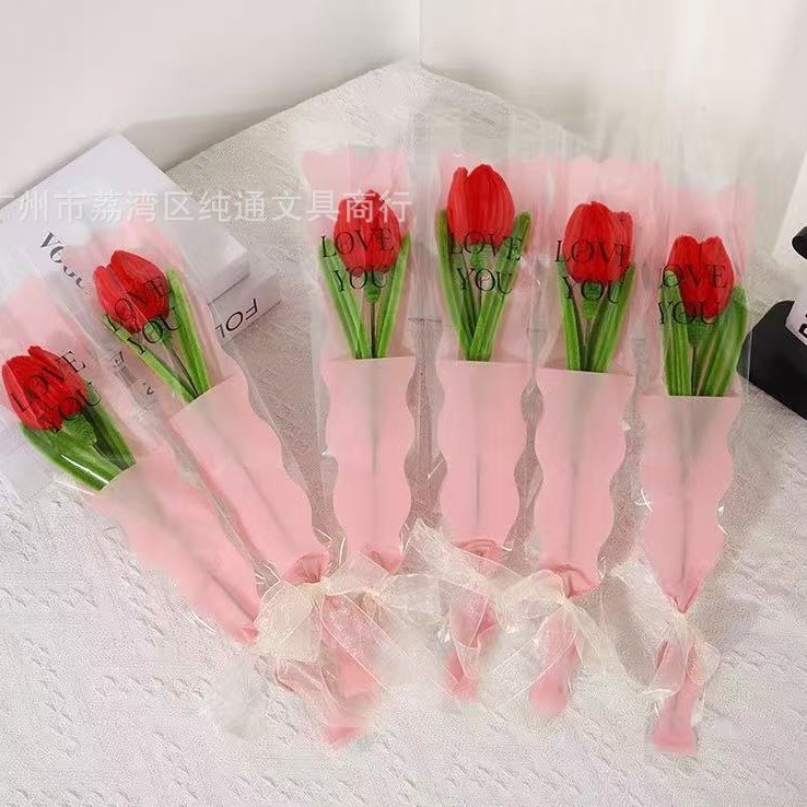 教师节扭扭棒花朵母亲节三八节情人节创意礼物郁金香花束节日仪式|undefined