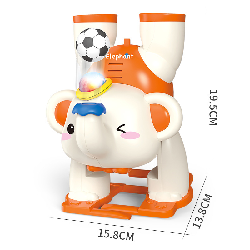 Nuevas luces eléctricas transfronterizas de música invertida caminando elefantes divertidos flotantes bolas de soplado juguetes bebés regalos al por mayor