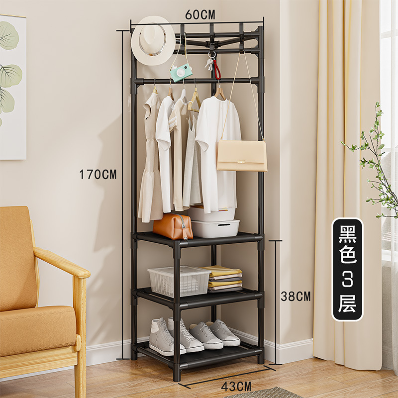 新簡易多機能コーナーコートラックの壁の隅に服を掛けます。|undefined