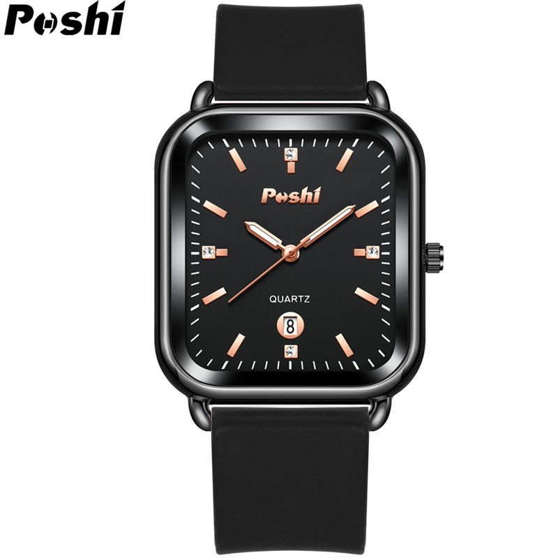Tiktok transfronterizo TK Venta caliente simple pequeño reloj cuadrado para hombres y mujeres reloj POSHI Internet celebridad Moda mujer reloj de cuarzo
