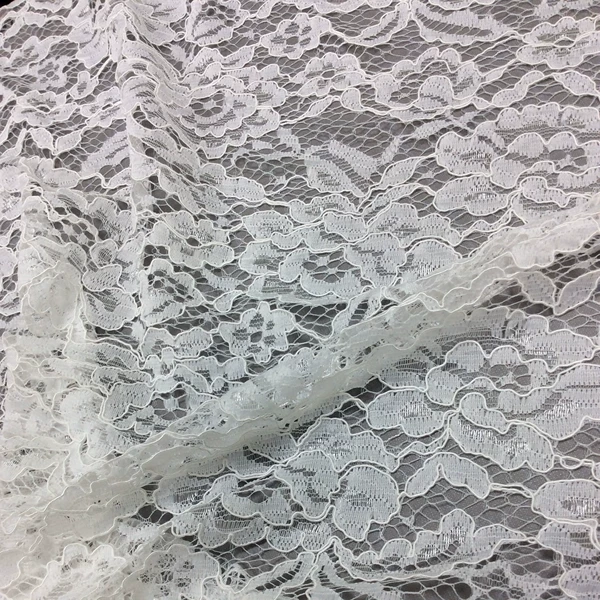 120*150cm*Micro stretch*Warp knitted lace*White*code