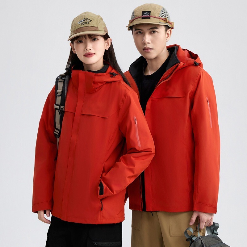 国標沖前線服男女タイプ三合一GB/32614秋冬アウトドア防風防水入蔵旅行登山服|undefined
