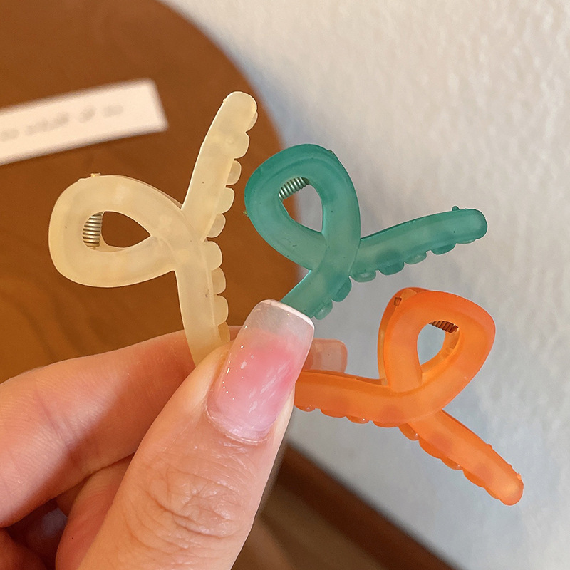 Children's Candy-Colored Shark Clip Mini Hair Clip New Year's Trendy Claw Clip