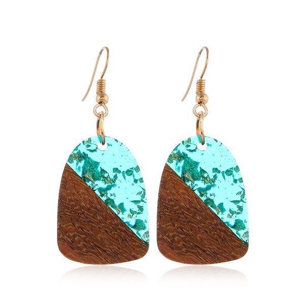 retro wooden earrings