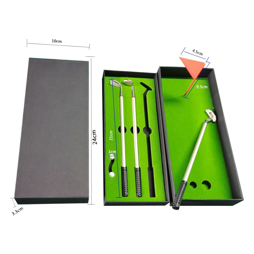 Comercio electrónico transfronterizo suministro Oficina regalo agua pluma traje caja pluma regalo creativo mini pluma de golf