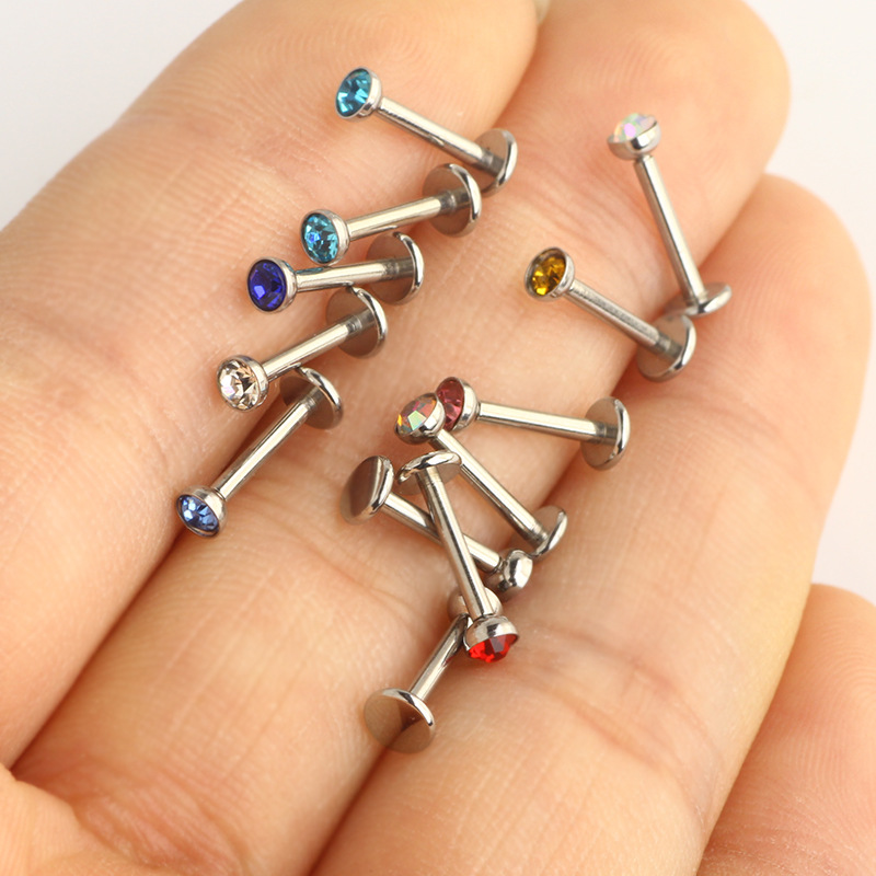 Stainless Steel Inner Teeth 3mm Lip Nail Labret Stud Screw Ear Bone Jewelry Accessories Diy New Earrings detail image 7