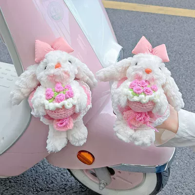 Trinkets, Cute Plush Bunny, Motorcycle: Car hanging