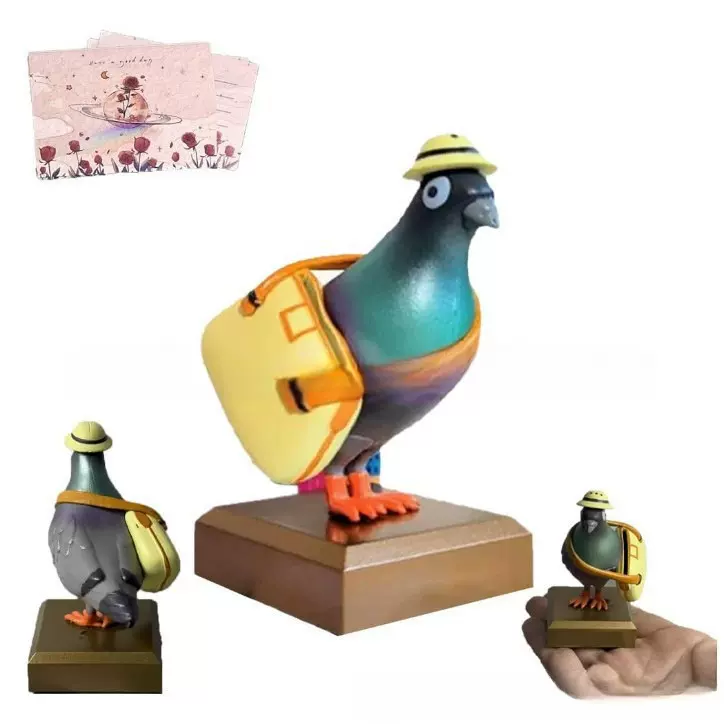 跨境新品 Mini Office Carrier Pigeon 迷你办公室信鸽桌面摆件