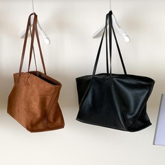 新しいトートバッグレトロスエード多用途ショルダーバッグ大容量女性のシンプルなソフト PU レザークロスボーダー通勤大型バッグ