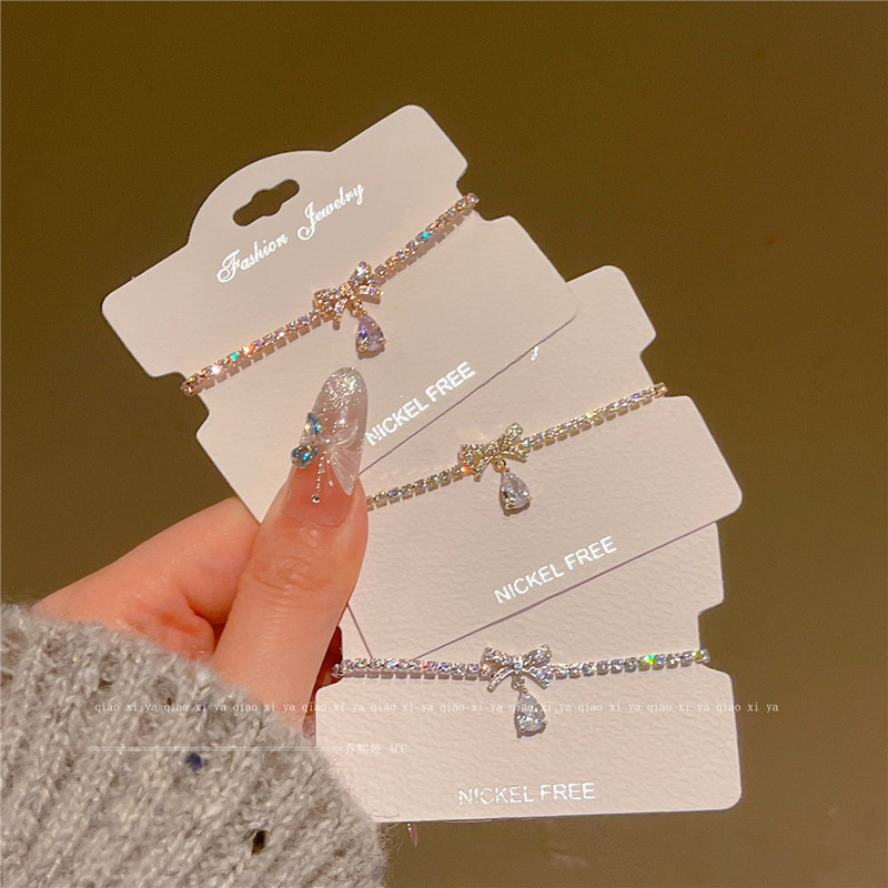 Wow, what a beautiful bracelet with electroplated 14K real gold water drop bow bracelet 2024 drawstring bracelet Wow, what a beautiful bracelet with electroplated 14K real gold water drop bow bracelet 2024 drawstring bracelet