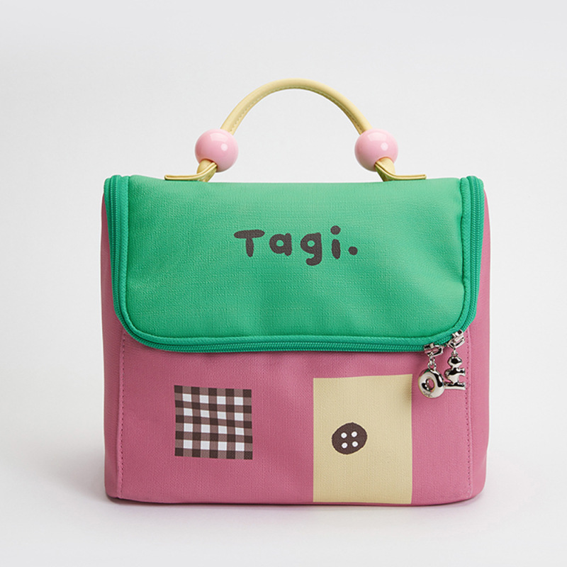 Tagi.机灵小房子防水皮质便携手提洗漱包大容量收纳包化妆包女|undefined