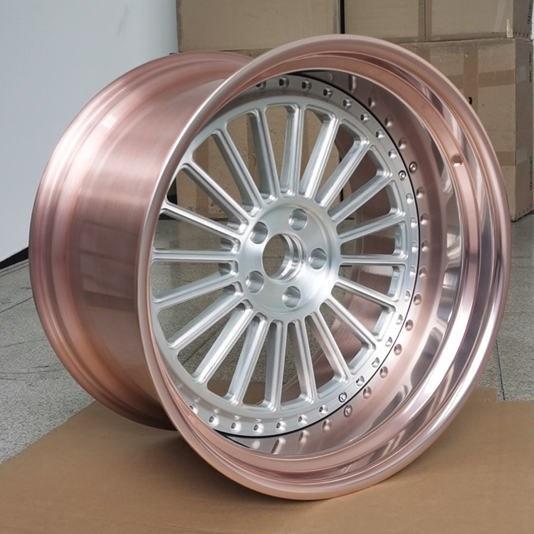 抛光玫瑰金汽车轮辋R19wheels r19轮毂19寸锻造适用于宝马F20轮毂
