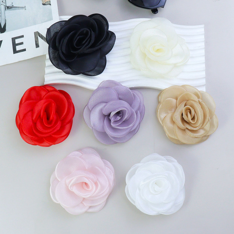 Dress Flower Organza Chiffon Rose Burnt Edge Fabric Flower Handmade DIY Clothing Accessories Accessories Wholesale Dress Flower Organza Chiffon Rose Burnt Edge Fabric Flower Handmade DIY Clothing Accessories Accessories Wholesale