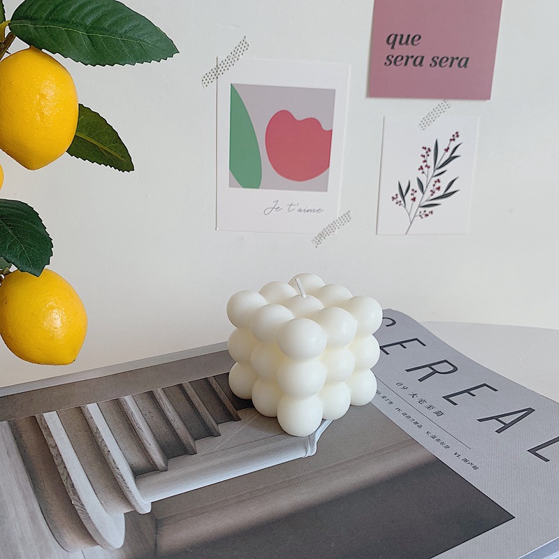 Ins coreano con el mismo cubo de panela Rubik decoración doméstica chic queso variado cera de soja regalo de mano