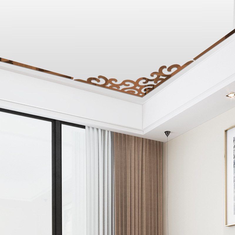 客厅吊顶天花板顶角自装材料欧式角花装饰条亚克力3d立体墙贴自粘