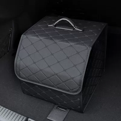 Car trunk storage box car trunk Camellia car good storage box multi-functional storage box for women (Car storage bag/box) - black-storage-box-without-cartoon-small-size