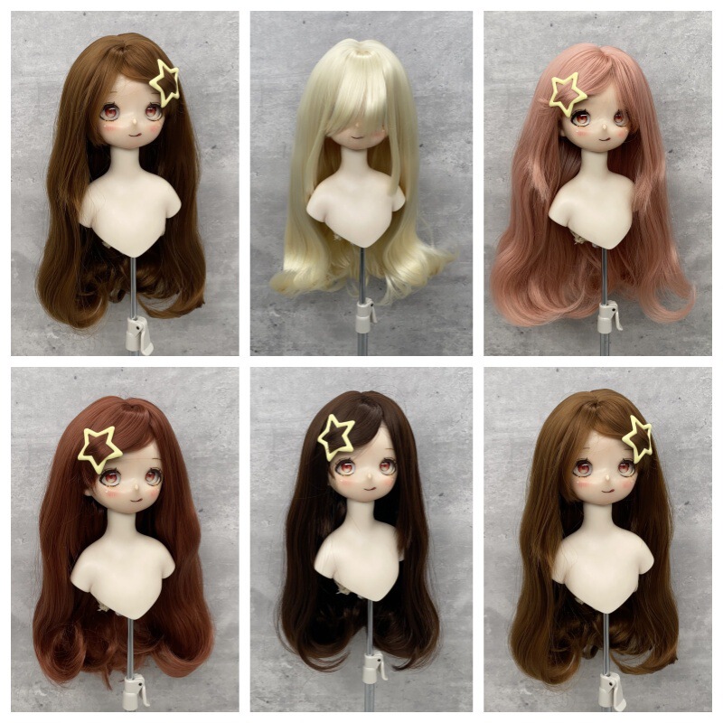 Spot bjd doll wig blank dream fairy 60cm Ye Luoli hair set buckle neat bangs fake hair Spot bjd doll wig blank dream fairy 60cm Ye Luoli hair set buckle neat bangs fake hair