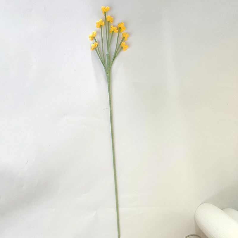 Nuevo ramo de flores de lana tejido a mano, producto terminado de flores de aliento de bebé, accesorios de boda de flores artificiales, venta al por mayor de fábrica en existencia