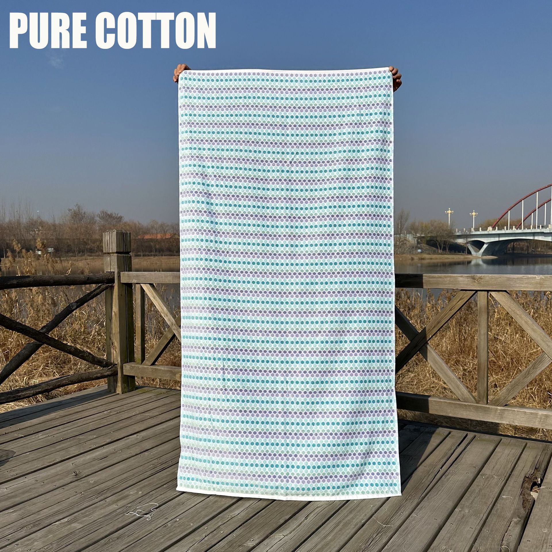 폴카 도트 가로 스트립