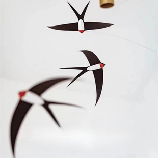 Wind Balance Swallow Nordic Denmark Air Hanging Handmade Material Bag Hanging Wall Decoration