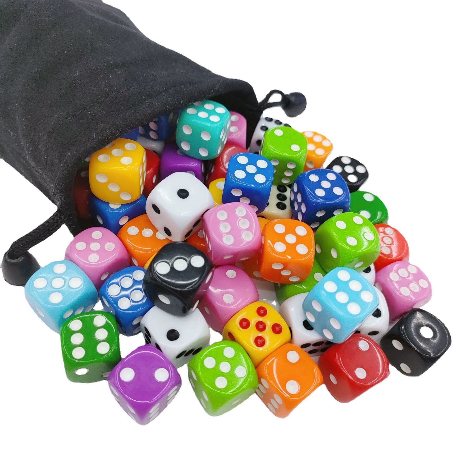 В наличии 16-миллиметровые акриловые новые игровые фишки для игр в кости, аксессуары, пластиковые фишки оптом.