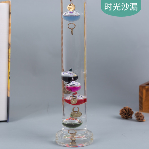 Roman Column Galileo Suspend Color Ball Physical Thermometer Creative Ornament Festival Birthday Business Travel Gift