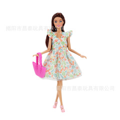クロスボーダーバッグ入り 30cm バービー人形おもちゃ夏のショートスカート服着替えファッションショルダーバッグ女の子ままごと