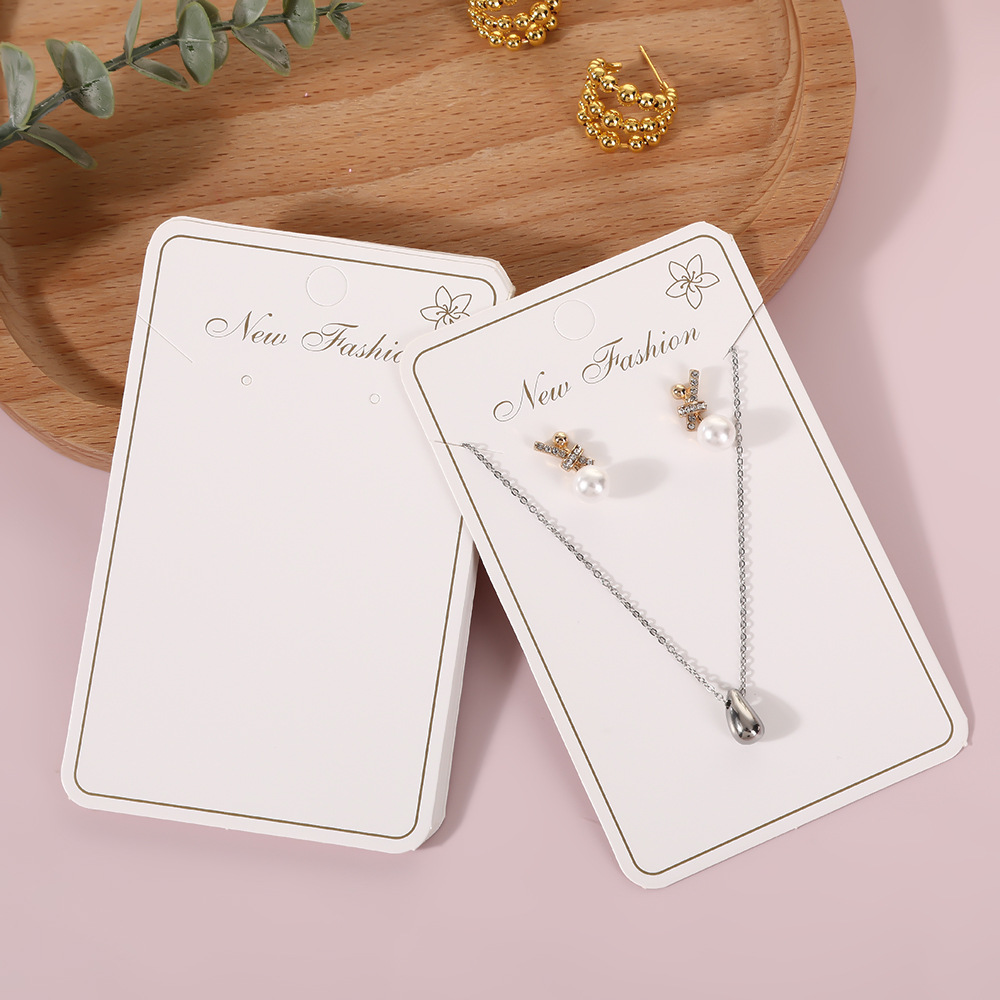 Fábrica directa collar tarjeta de embalaje de joyería de estampado de oro artesanía de embalaje de joyería DIY en stock