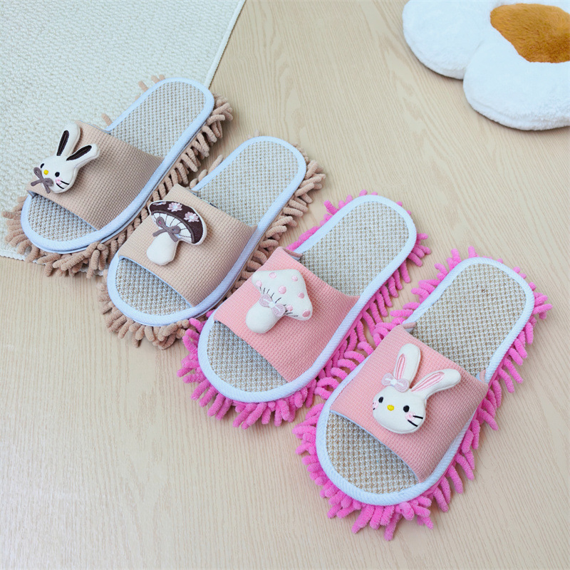 Lazy person's floor cleaning slippers, silent mop for kitchen floor cleaning, wooden floor cleaning mop, household mop shoe covers, removable and washable