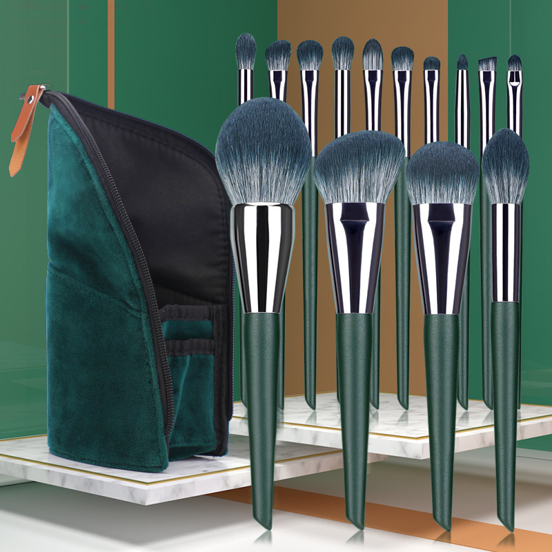 厂家批发 14支烟黛化妆刷套装初学者全套刷子粉底眼影刷腮红散粉