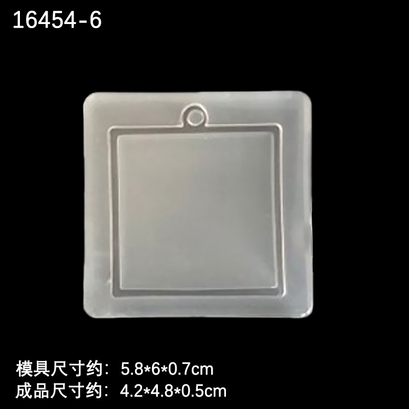 Espejo cristal epoxi 10 Marco molde de silicona Marco de acrílico Flip molde DIY joyería colgante molde decorativo