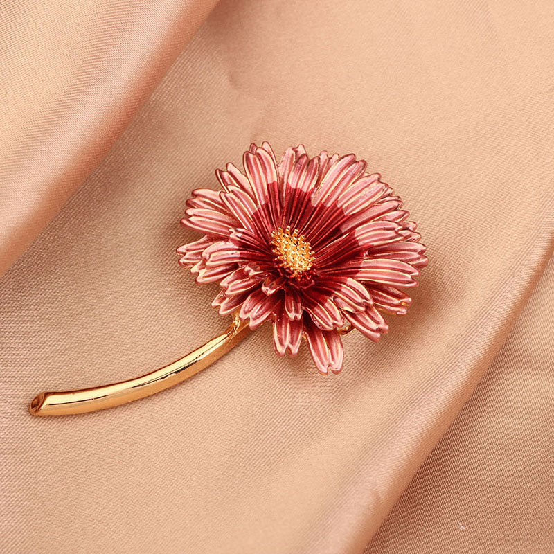 22g Weight Brooches Classification 1 Piece Quantity Holiday, Tea Party Occasion Alloy Material Flower Pattern All Seasons Season Unisex Gender Simple Style Style Simple Style Pin Flower Alloy Unisex Brooches 1 Piece 5