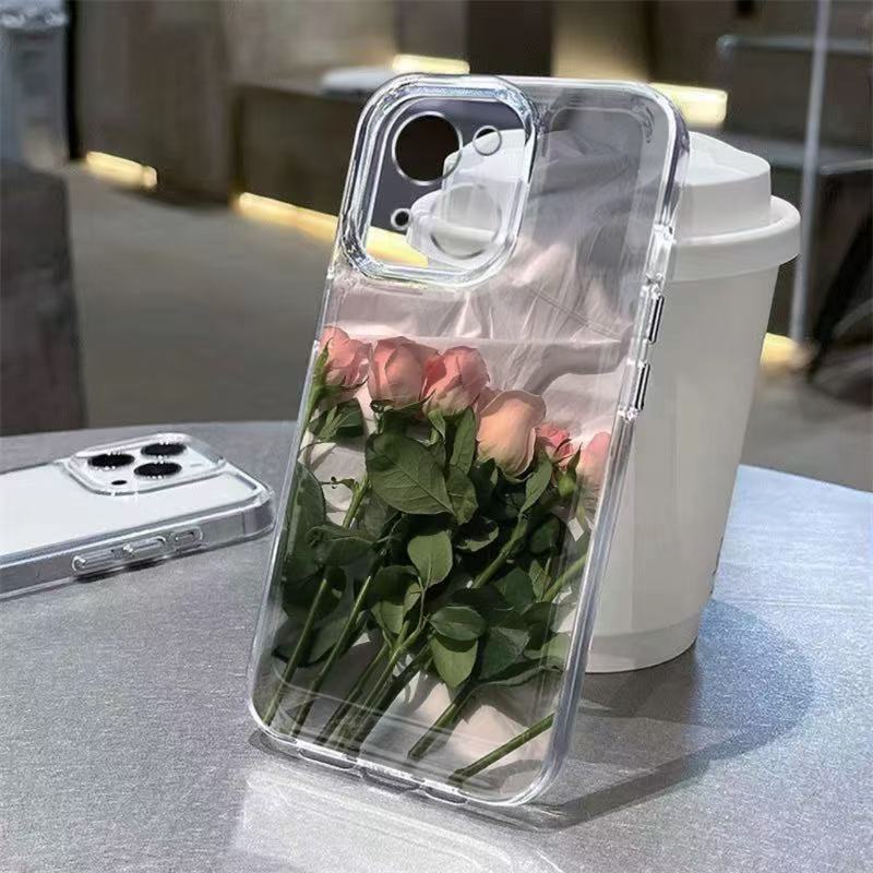 Pink Rose Suitable for iPhone 17 Pro Max Phone Case, Transparent, iPhone 11, Anti-Drop, iPhone 15, Japanese and Korean Style, iPhone 14 Pro, iPhone 13/16 Pink Rose Suitable for iPhone 17 Pro Max Phone Case, Transparent, iPhone 11, Anti-Drop, iPhone 15, Japanese and Korean Style, iPhone 14 Pro, iPhone 13/16