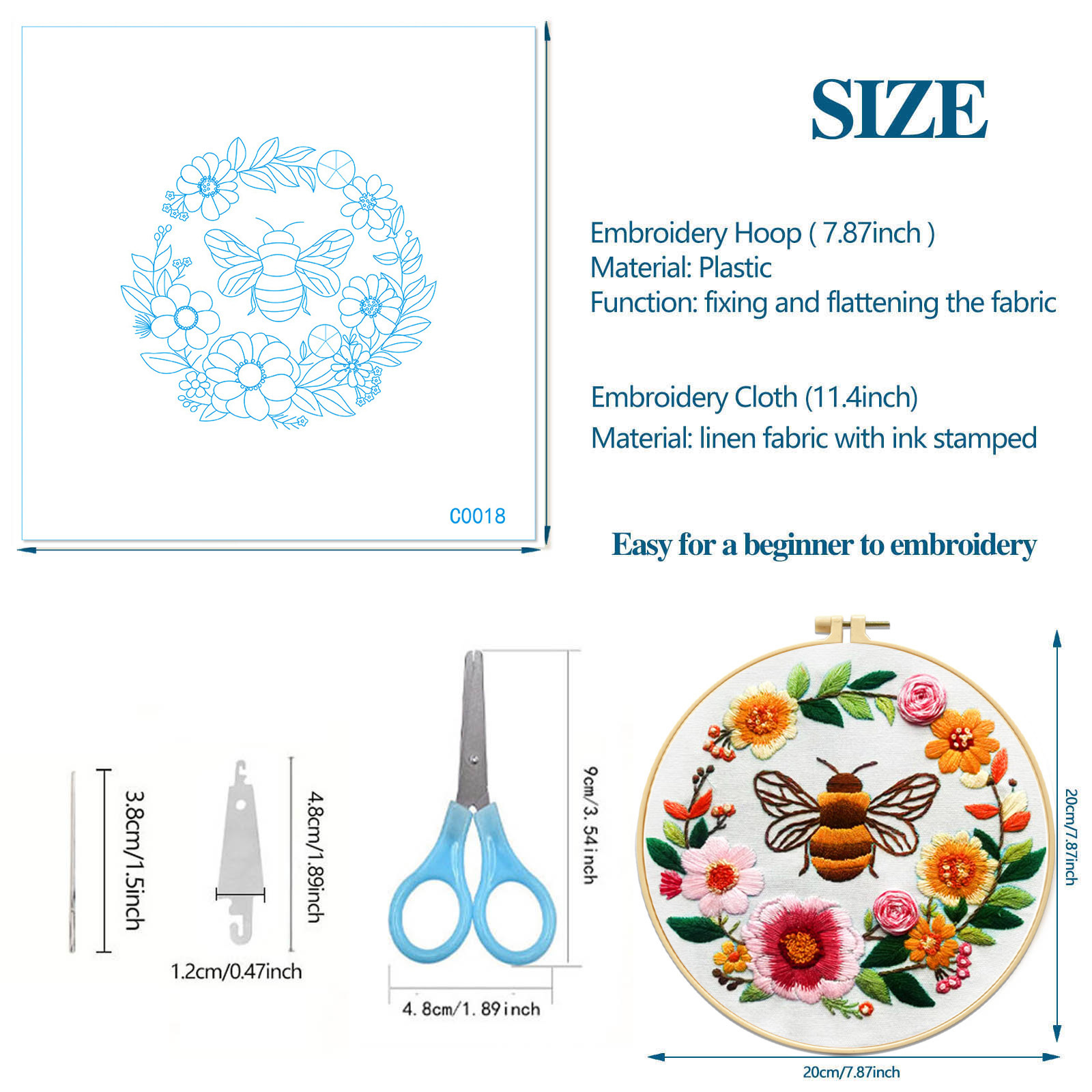 Transfronterizos Mona Lisa Royal nuevo bordado girasol abeja colección de material de bordado DIY paquete de bordado