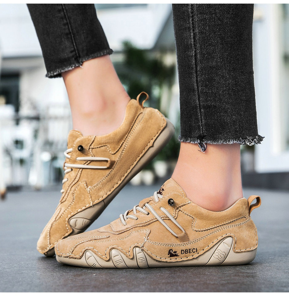 Giày thể thao da thật unisex cổ thấp mũi tròn, đế cao su, phong cách năng động — 662-3 mặt Da Màu Hồng, 662-3 mặt da màu cát, 662-3 mặt da màu nâu, 662-3 mặt da màu xám chi tiết 26