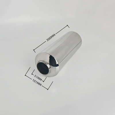 Exhaust pipe – back pressure straight-through silencer - 03-1051z51-interface-300-long-straight-through