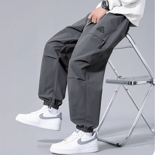 High-end Men's Korean Style Trendy Tied-in Loose Plus Size Casual Pants Summer Bestselling Stylish Versatile Sport Work Pants