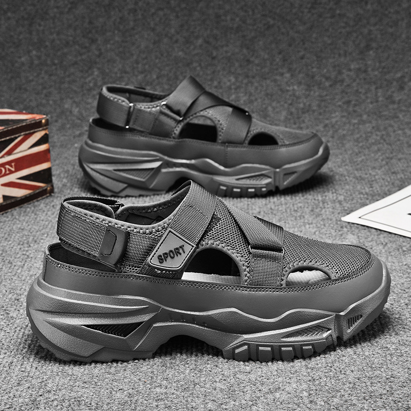 Zapatos de moda, zapatos deportivos huecos, nueva moda de verano, suela gruesa, sin cordones, sandalias de río de un pie, zapatos deportivos