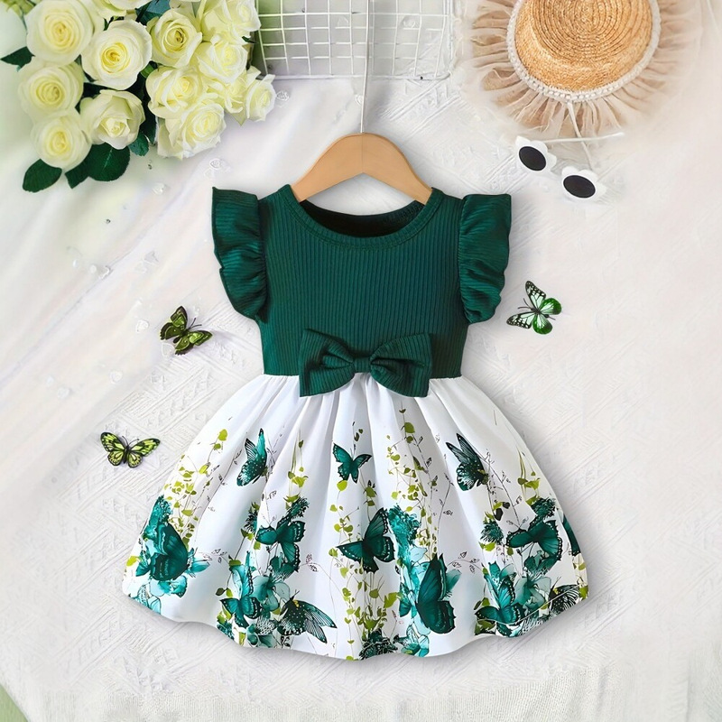 Baby Girls Casual Dress Cute Floral Pattern Fashion Girls Skirt, Girls Clothing Gift Baby Girls Casual Dress Cute Floral Pattern Fashion Girls Skirt, Girls Clothing Gift