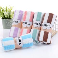 Manufacturer wholesale Xinjiang cotton towel stall 5 yuan towel warp knitted coral velvet 35*75 wide towel without lint
