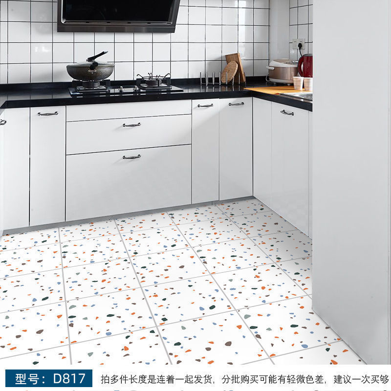 Pegatinas autoadhesivas para suelos de baño, azulejos de inodoro, pegatinas para suelos de cocina, engrosadas, venta al por mayor de fábrica. image 8