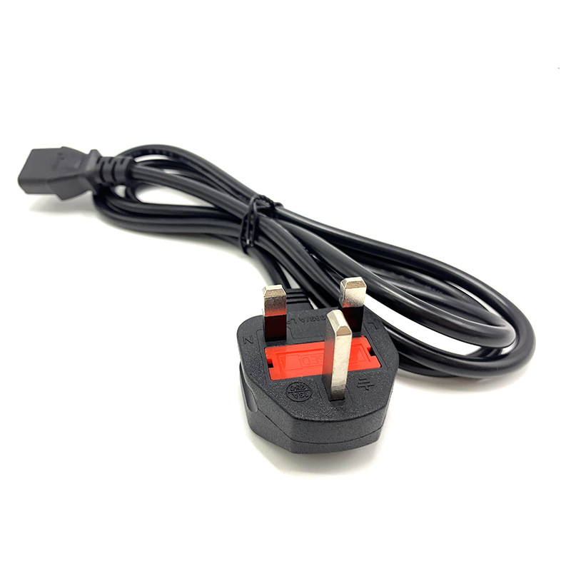 BS廠家直銷3*0.75平品字3米1.5米英標大英規三插電源線香港插頭線